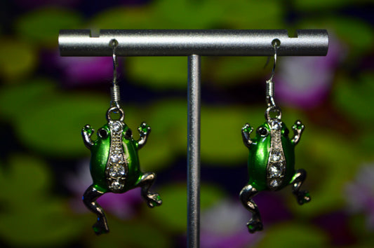 Frog Clip On Earrings