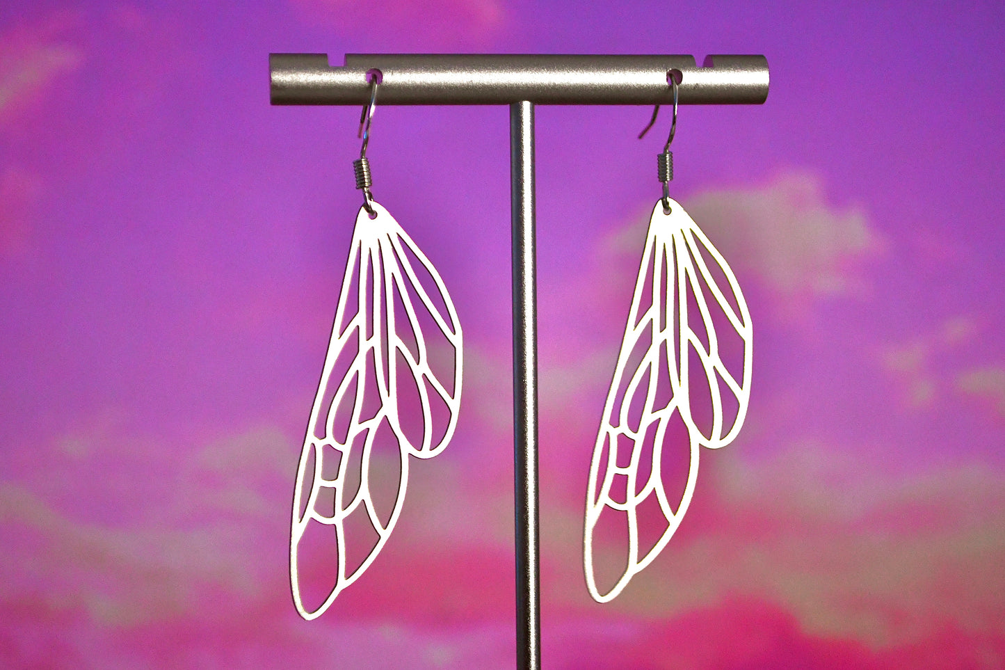 Wings Metal Clip On Earrings