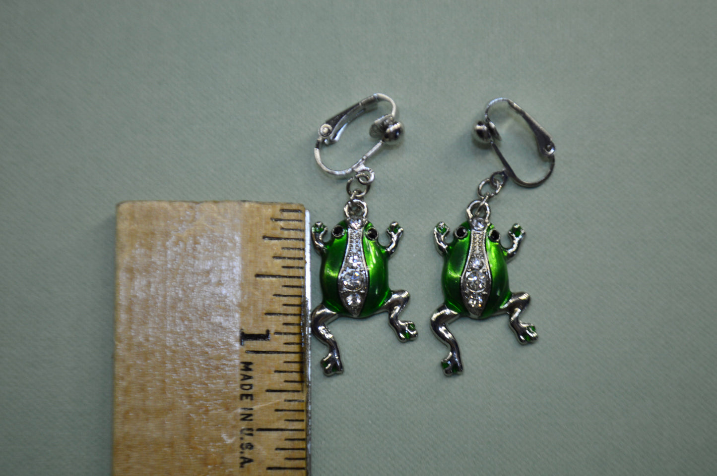 Frog Clip On Earrings