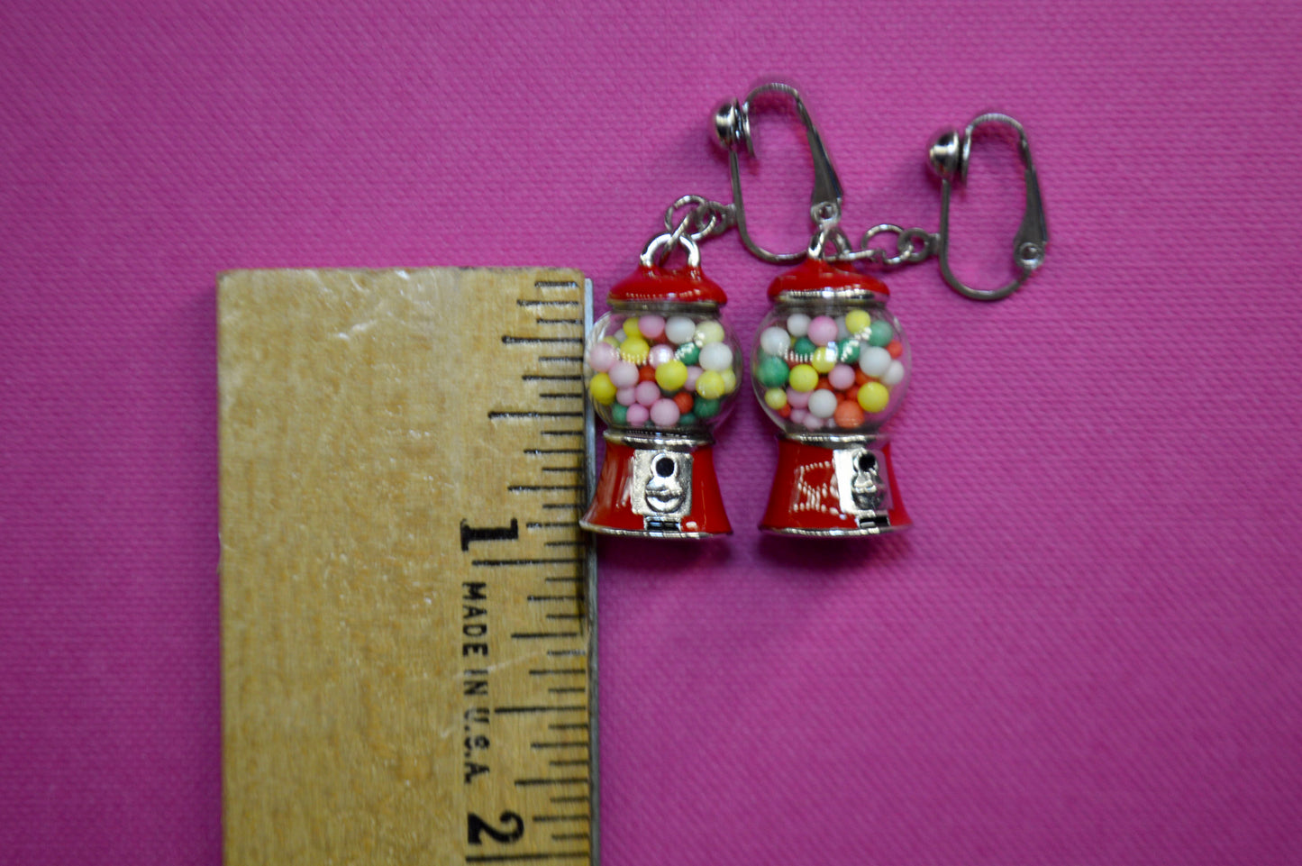 Bubblegum Machine Clip On Earrings