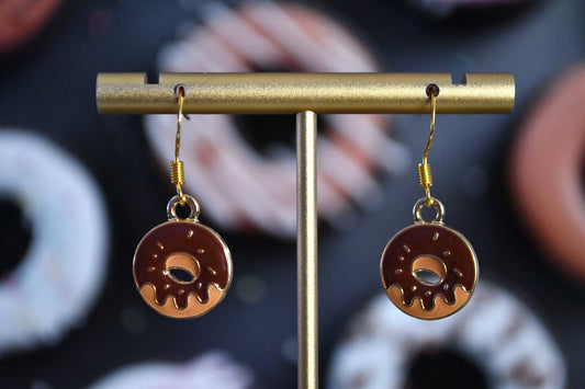 Doughnut Chocolate Clip On Earrings