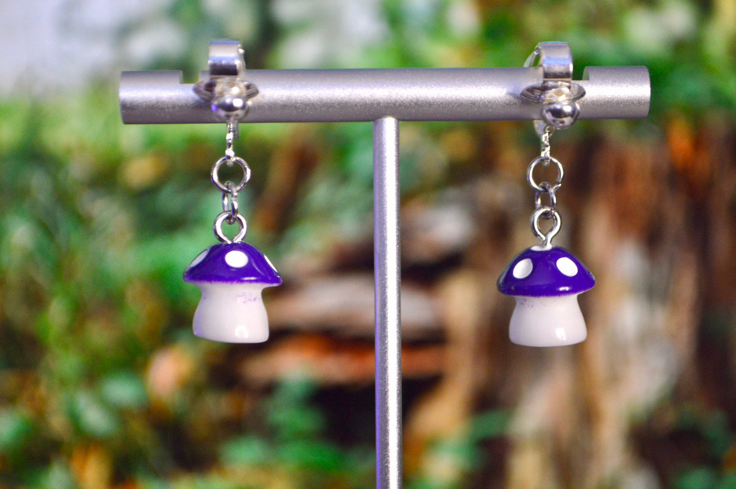 Mushroom Tiny Clip On Earrings