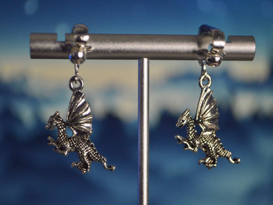 Dragon Clip On Earrings