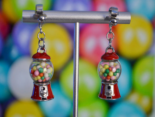 Bubblegum Machine Clip On Earrings