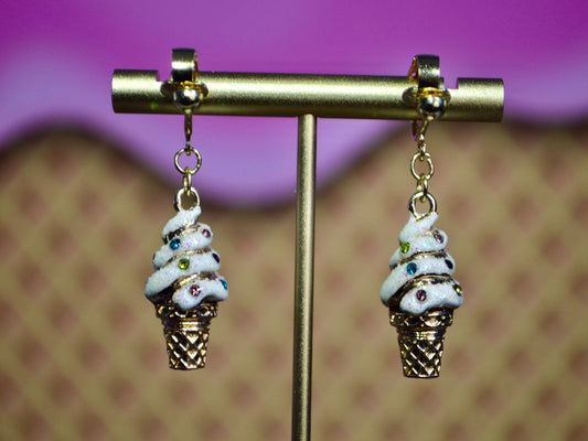 Ice Cream Clip On Earrings