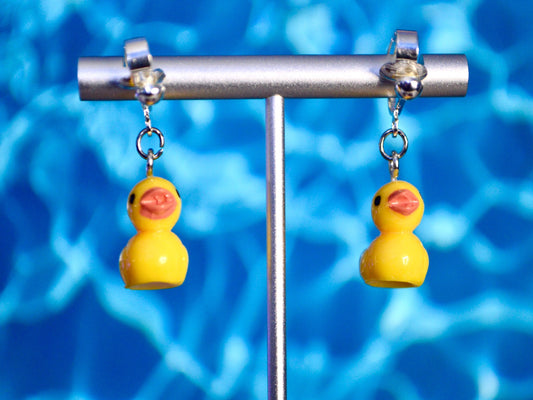 Duck Clip On Earrings